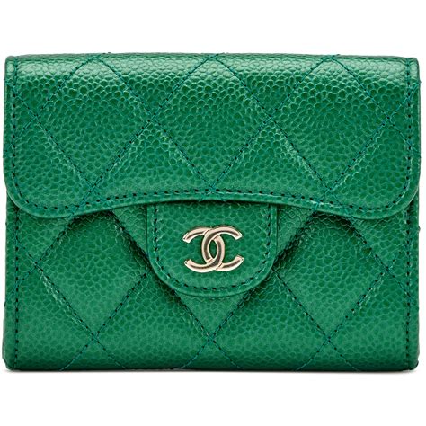 chanel classic card holder green|Chanel card holder original.